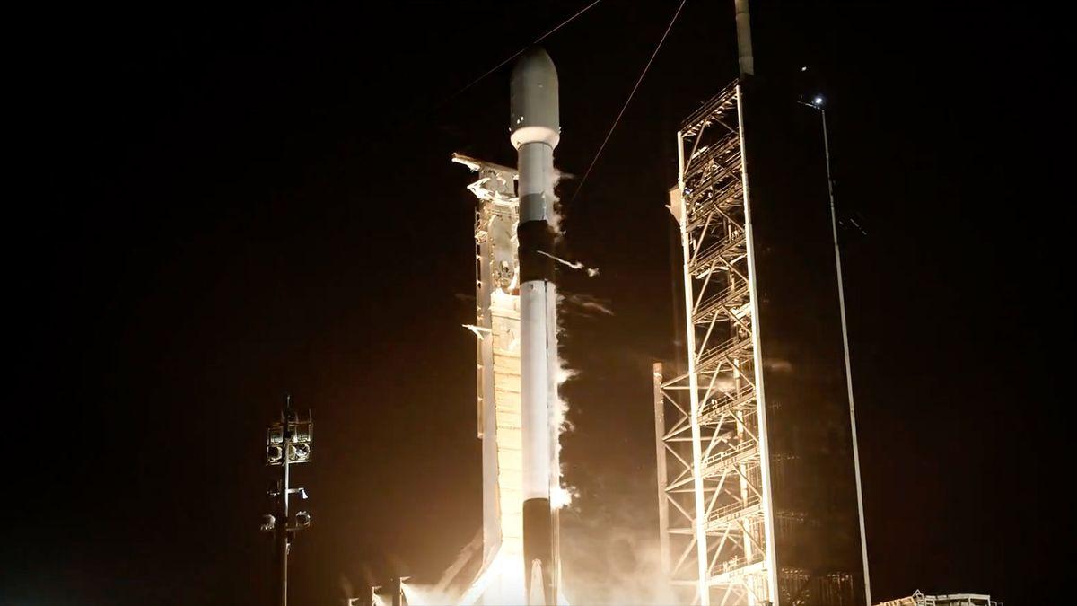 The record-tying 20th mission was launched by the Falcon 9 rocket