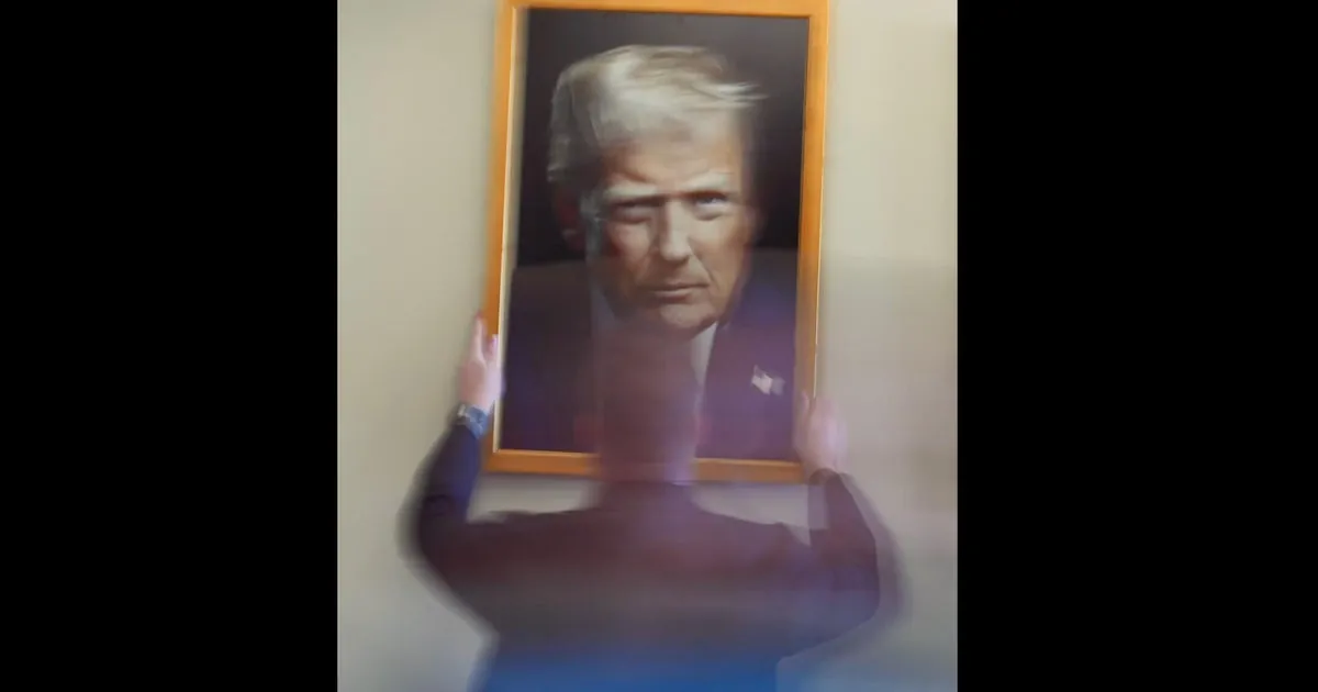Trump unveils official portrait of him. Catch a glimpse of the new image by clicking here